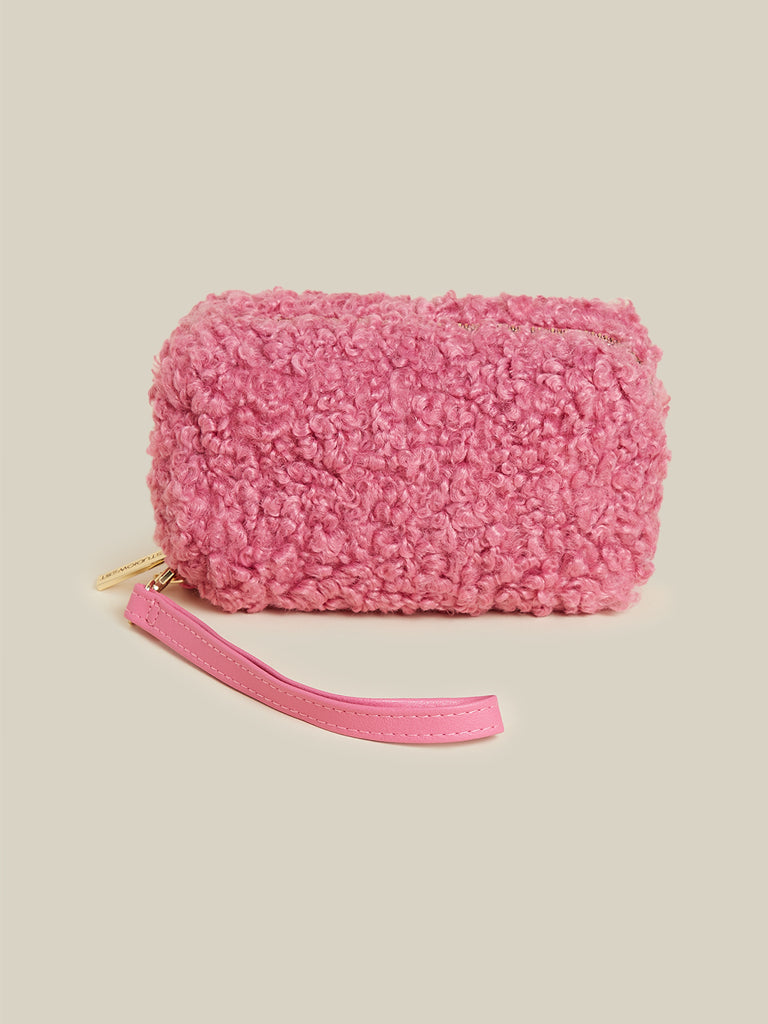 Studiowest Pink Faux-Fur Pouch