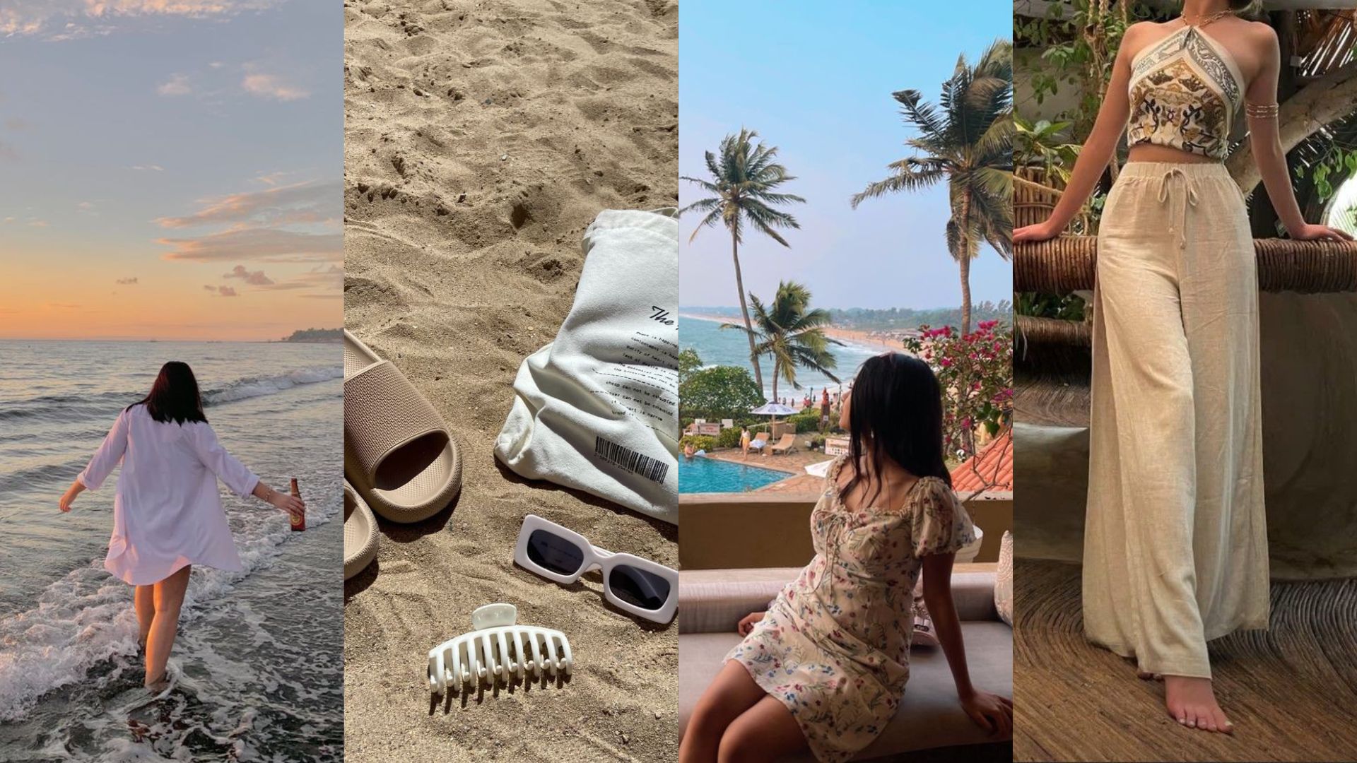 Woman enjoying a beach day in Goa, showcasing a stylish summer outfit ideal for the destination.