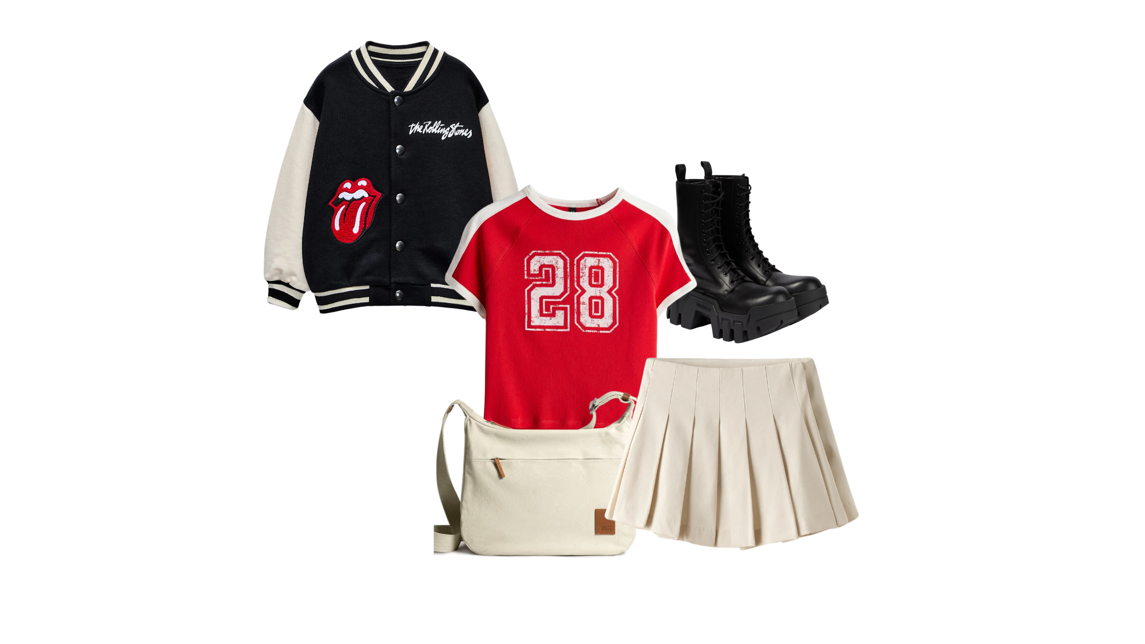 Bomber Jacket zara Pleated Skirt Zara Tee HM Boots My Theresa Bag Daily Objects