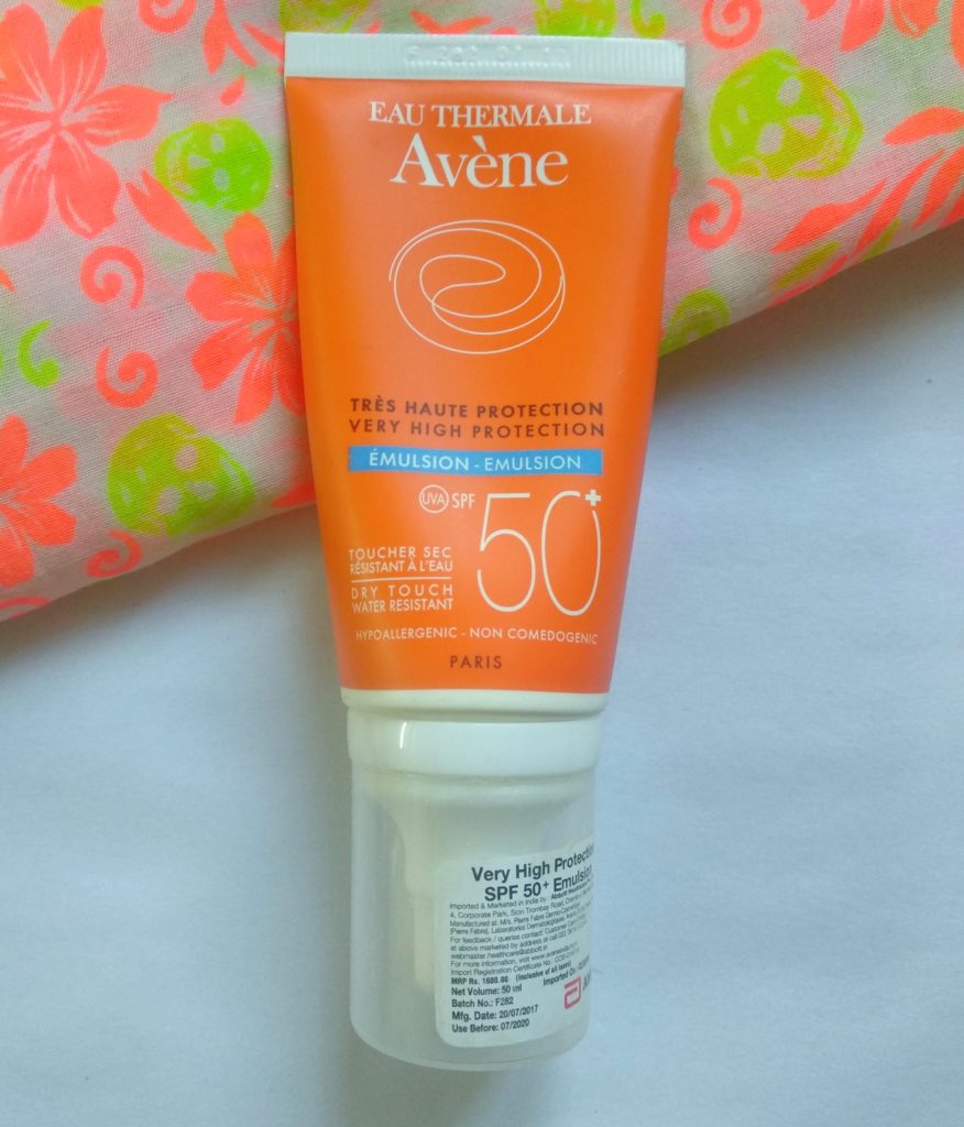 Avene Eau Thermale Very High Protection Emulsion SPF 50+ Review 1