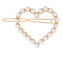 pearl heart hair clip