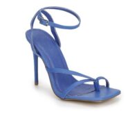 blue square toe heels