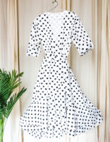 iwishh heart print wrap dress