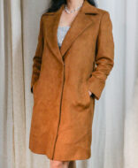 iwishh brown suede trench