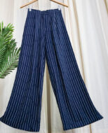 iwishh navy striped flared pants