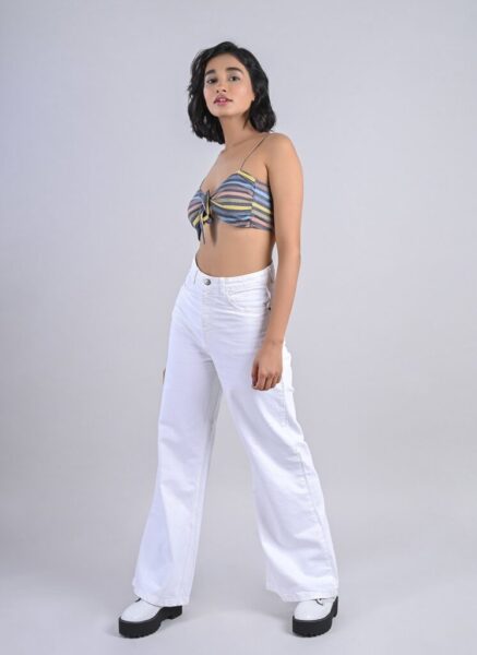 high waist denim pants