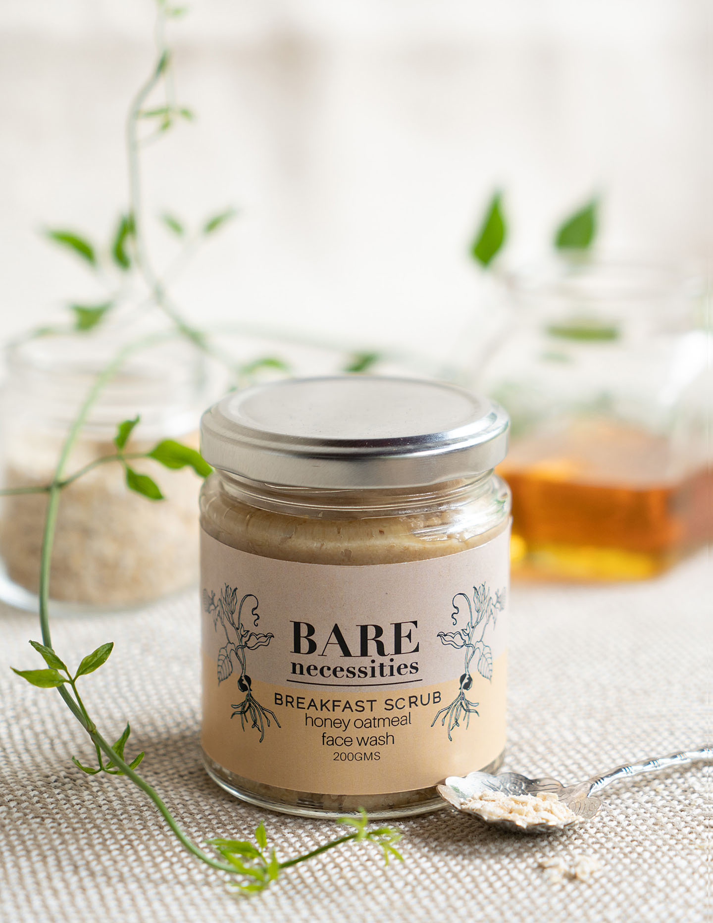 Bare Necessities - Breakfast Scrub Honey Oatmeal Face wash - 590 INR