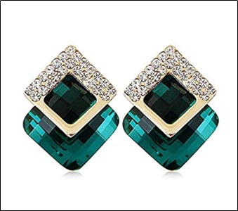 Crystal Earrings (Royal Blue)
