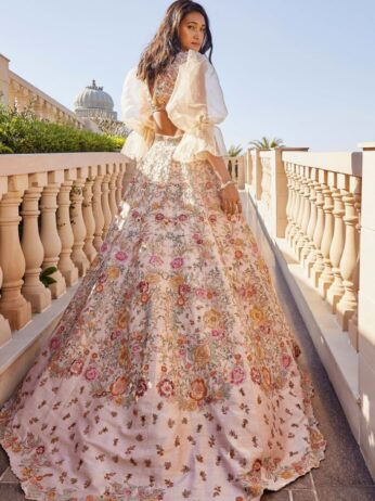 Summer dreams by shyamal bhumika -beige bridal lehanga