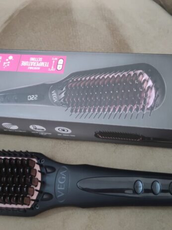 Vega black shine hair straightening brush review