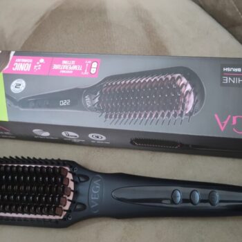 Vega black shine hair straightening brush review