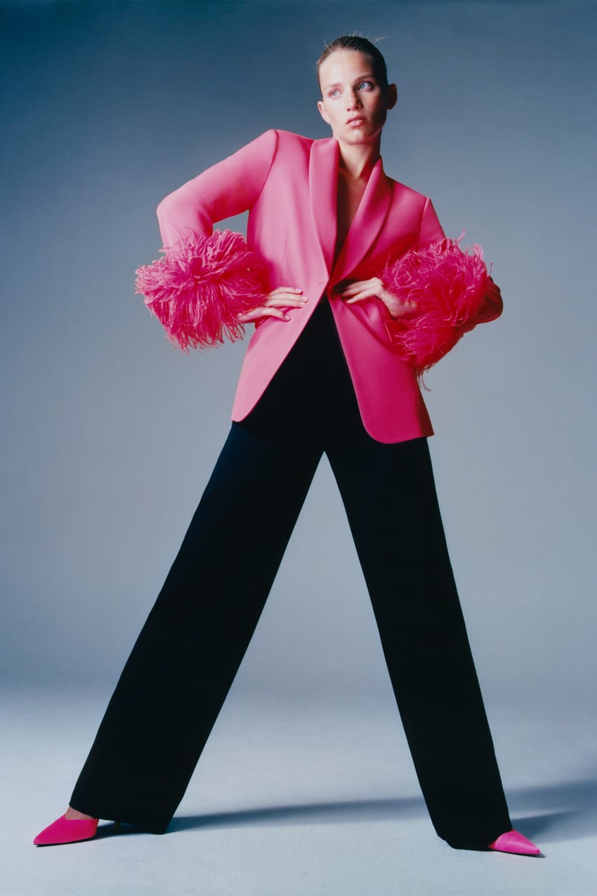 Zara pink vibrant blazer