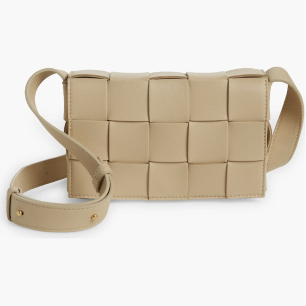 Leather Cassette Crossbody Bag