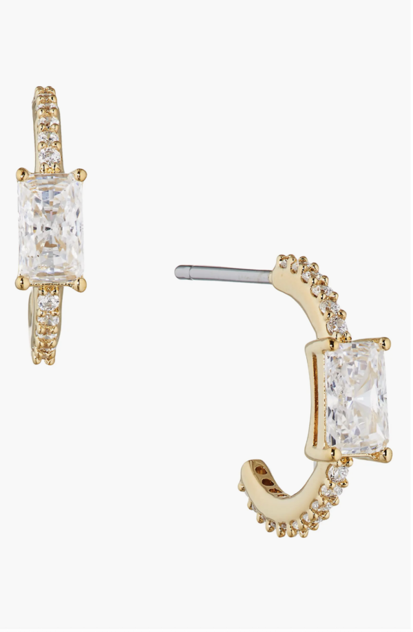 Tennis, Anyone Cubic Zirconia Small Hoop Earrings 1