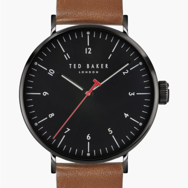Howden Leather Strap Watch, 41mm