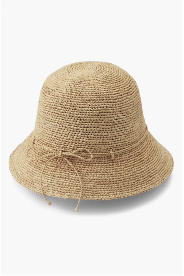 Rosie Packable Raffia Bucket Hat 1