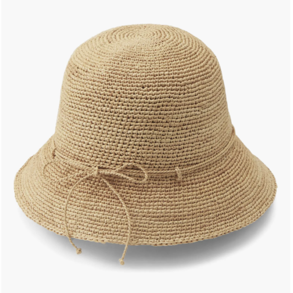 Rosie Packable Raffia Bucket Hat