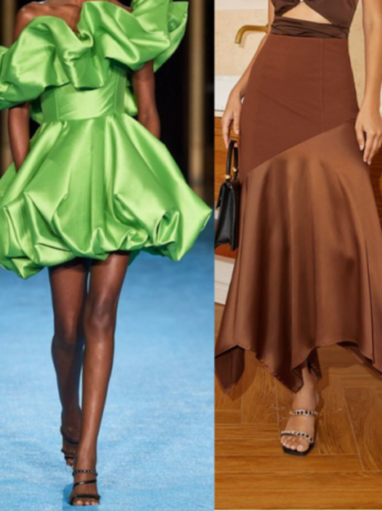 Types of skirts - A-line, bubble, asymmetrical, circular