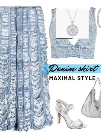 How to style a maxi denim skirt