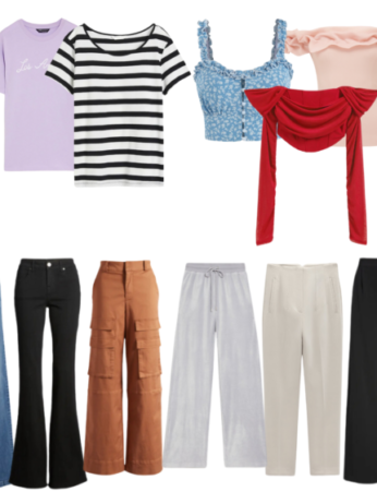 Capsule wardrobe for all your needs - bottoms & tops