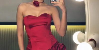 Ananya Pandey in red sexy dress - an inspiration for first date outfit